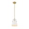 Z-Lite Z-Studio 1 Light Mini Pendant, Matte White & Heritage Brass 726MP-MW+HBR - alternate 4